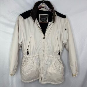 Pacific Trail Cream Utility Jacket Heavy Duty Cinch Waist Velcro Cuff EUC